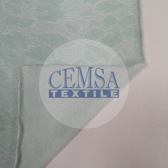Jacquard Velour Fabric 60% Bamboo 20% Cot 20% Pes | Pique Leaf Design Cemsa Textile