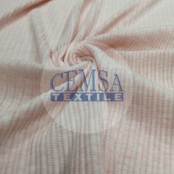 Chain Pointelle Ribana Fabric 50% Cot 50% Pes | Pink Chain Pointelle Ribana Fabric 50% Cot 50% Pes | Pink