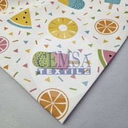 Printed 2x2 Kashkorse Fabric 94% Cot 6% Ea | Ice Cream