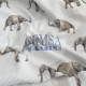 Printed 2x2 Kashkorse Fabric 94% Cot 6% Ea | Elephant Cemsa Textile
