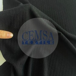 Chain Kashkorse Fabric | 95% Bamboo 5% Elastan | Black Chain Kashkorse Fabric | 95% Bamboo 5% Elastan | Black