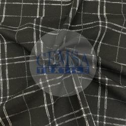 Knitted Jacquard Fabric 55% Pes 25% Vsc 15% Lurex | 5337-01G
