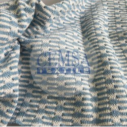 Knitted Jacquard Fabric 65% Cot 25% Pes 10% Acr | Blue