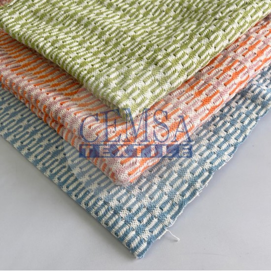 Knitted Jacquard Fabric 65% Cot 25% Pes 10% Acr | Green