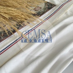 Pique Fabric 92% Cotton 8% Ea | White