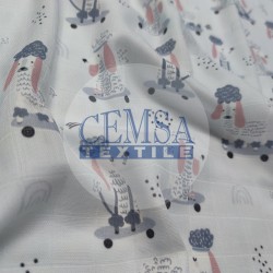 Printed Muslin | 100% Cotton | Skater Dog Printed Muslin | 100% Cotton | Skater Dog