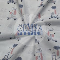 Printed Muslin | 100% Cotton | Skater Dog Printed Muslin | 100% Cotton | Skater Dog