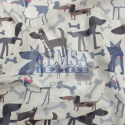Printed Muslin | 100% Cotton | Dogs