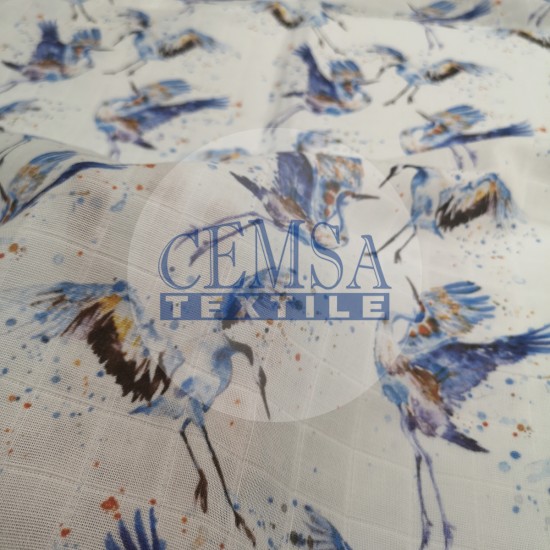 Printed Muslin | 100% Cotton | Stork Cemsa Textile