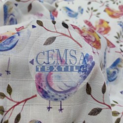 Printed Muslin | 100% Cotton | Birds