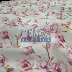 Printed Muslin | 100% Cotton | Bud Flower
