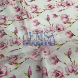 Printed Muslin | 100% Cotton | Bud Flower
