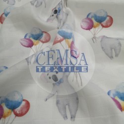 Printed Muslin | 100% Cotton | Mr. Coala Printed Muslin | 100% Cotton | Mr. Coala