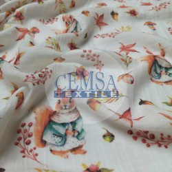 Printed Crinkle Muslin | 100% Cotton | MPRR