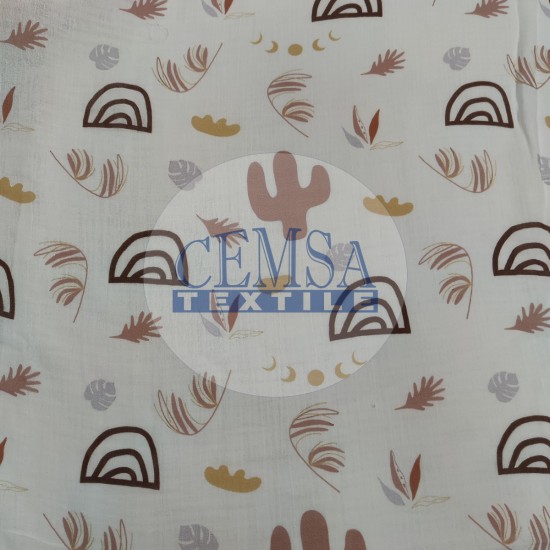 Printed Crinkle Muslin | 100% Cotton | MPC Cemsa Textile