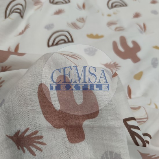 Printed Crinkle Muslin | 100% Cotton | MPC Cemsa Textile