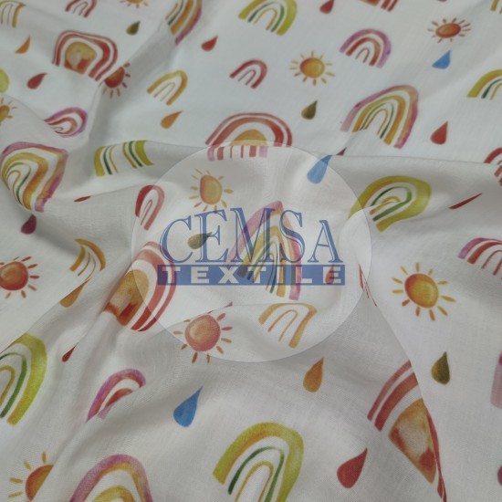 Printed Crinkle Muslin | 100% Cotton | MPR Cemsa Textile