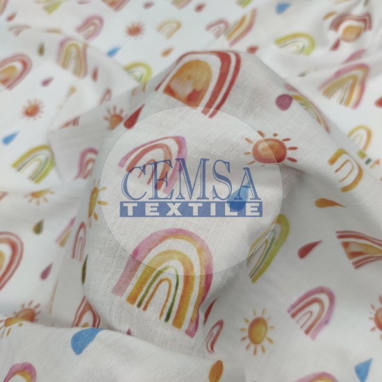 Printed Crinkle Muslin | 100% Cotton | MPR Cemsa Textile