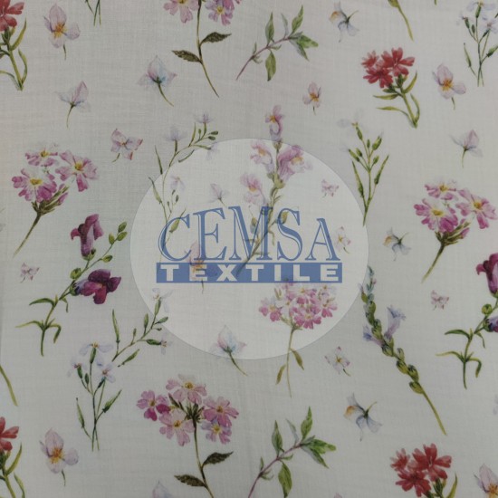 Printed Crinkle Muslin | 100% Cotton | MPFF Cemsa Textile