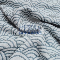 Jacquard Multi Muslin | 100% Cotton | Blue Sunrise Jacquard Multi Muslin | 100% Cotton | Blue Sunrise