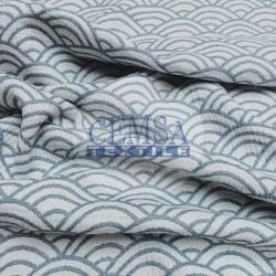 Jacquard Multi Muslin | 100% Cotton | Blue Sunrise Jacquard Multi Muslin | 100% Cotton | Blue Sunrise