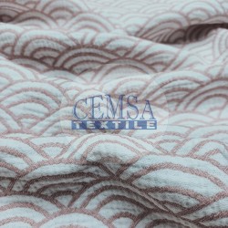 Jacquard Multi Muslin | 100% Cotton | Pink Sunrise Jacquard Multi Muslin | 100% Cotton | Pink Sunrise