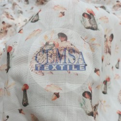 Printed Muslin | 100% Cotton | Autumn Hedgehog