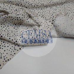 Printed Bamboo Muslin 70% Bamboo 30% Cotton | Dotted Printed Bamboo Muslin 70% Bamboo 30% Cotton | Dotted