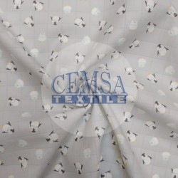 Printed Bamboo Muslin 70% Bamboo 30% Cotton | Penguin Printed Bamboo Muslin 70% Bamboo 30% Cotton | Penguin