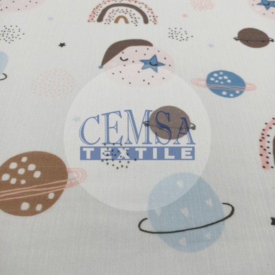 Printed Crinkle Muslin | 100% Cotton | Moon Cemsa Textile