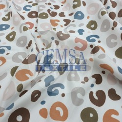 Printed Muslin | 100% Cotton | Colorful Tracks