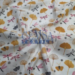Printed Muslin | 100% Cotton | Dragonfly