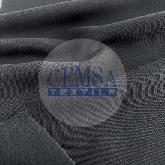 Three Thread Fleece *Brushed 65% Cot 35% Pes | Dark Grey Cemsa Textile