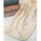 Padded (Quilted) Double-Sided Cream Muslin Baby and Kids Blanket | 110 x 110 cm Cemsa Textile