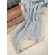 Padded (Quilted) Double-Sided Blue Muslin Baby and Kids Blanket | 110 x 110 cm Cemsa Textile