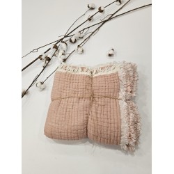 Padded (Quilted) Double-Sided Rose Muslin Baby and Kids Blanket | 110 x 110 cm