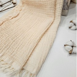 4-Layer Double-Sided Cream Muslin Baby and Kids Blanket | 110 x 110 cm