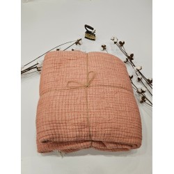 Padded (Quilted) Double-Sided Coral Muslin Blanket - Double Size | 230 x 240 cm