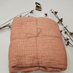 Padded (Quilted) Double-Sided Coral Muslin Blanket - Double Size | 230 x 240 cm