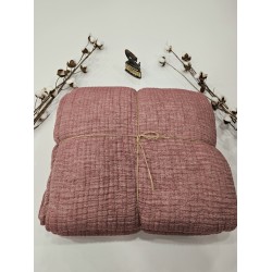 Padded (Quilted) Double-Sided Red Muslin Blanket - Double Size | 230 x 240 cm