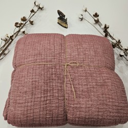 Padded (Quilted) Double-Sided Red Muslin Blanket - Double Size | 230 x 240 cm