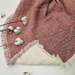 Padded (Quilted) Double-Sided Red Muslin Blanket - Double Size | 230 x 240 cm