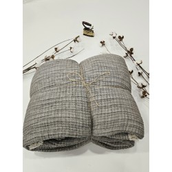 Padded (Quilted) Double-Sided Grey Muslin Blanket - Double Size | 230 x 240 cm