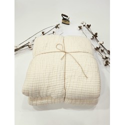 Padded (Quilted) Double-Sided Ecru Muslin Blanket - Double Size | 230 x 240 cm