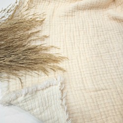 Padded (Quilted) Double-Sided Ecru Muslin Blanket - Double Size | 230 x 240 cm