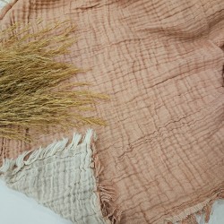 4-Layer Double-Sided Rose Muslin Blanket - Double Size | 230 x 240 cm