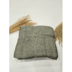 4-Layer Double-Sided Khaki Muslin Blanket - Double Size | 230 x 240 cm