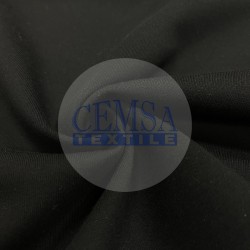 Double Face Interlock 80% Cotton 12% Polyester 8% Elastan | Black Double Face Interlock 80% Cotton 12% Polyester 8% Elastan | Black