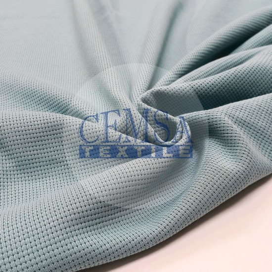Plain Knitted Waffle 100% Cotton | Blue