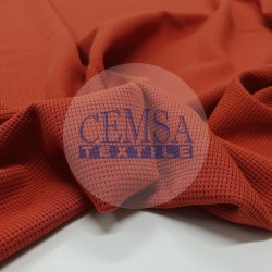 Plain Knitted Waffle 100% Cotton | Terrocotta